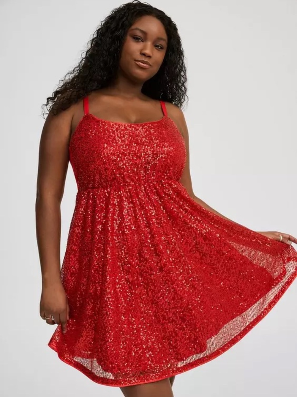 Torrid NWOT Mini Sequin Skater Dress